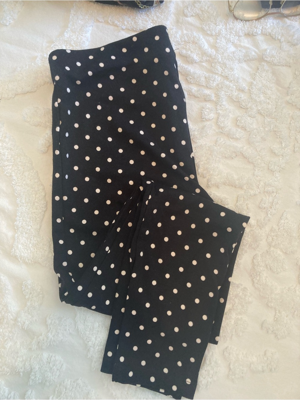 Jules & Leopold Black Leggings with White Polka Dots